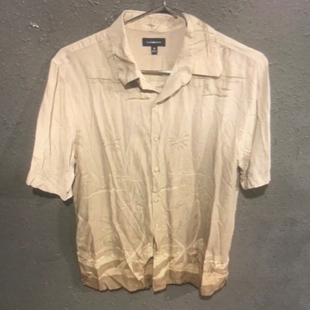 Cubavera Women's Tan Button Down Shirt